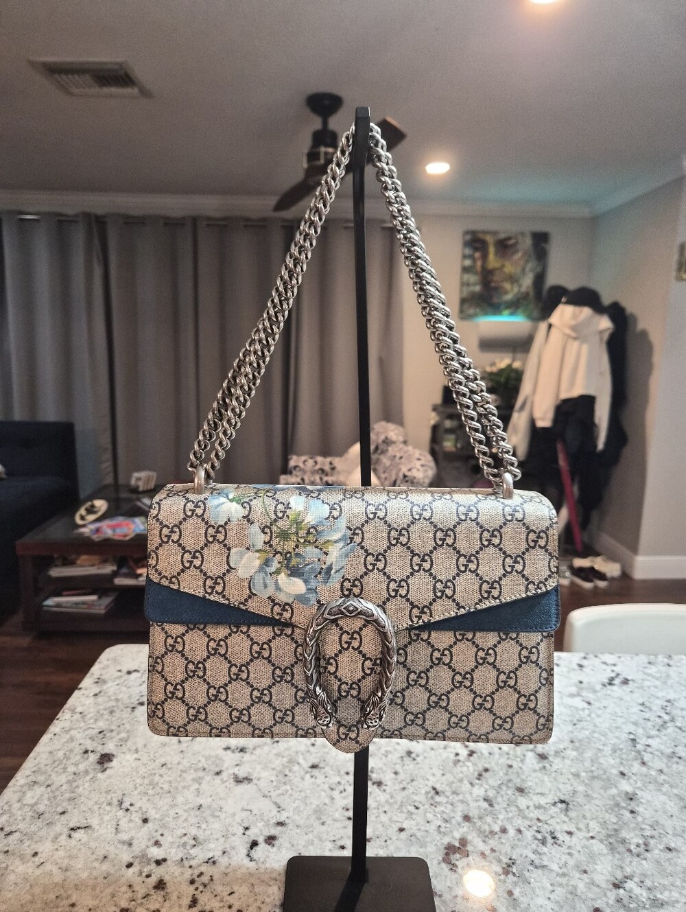 GUCCI DIONYSUS GG SUPREME BLOOMS SMALL SHOULDER BAG